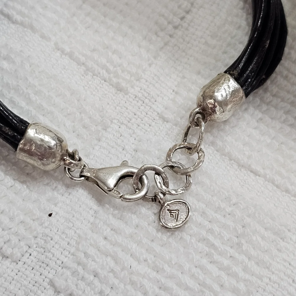 Silpada Leather and 925 Silver Bracelet Adjustable - Picture 11 of 16